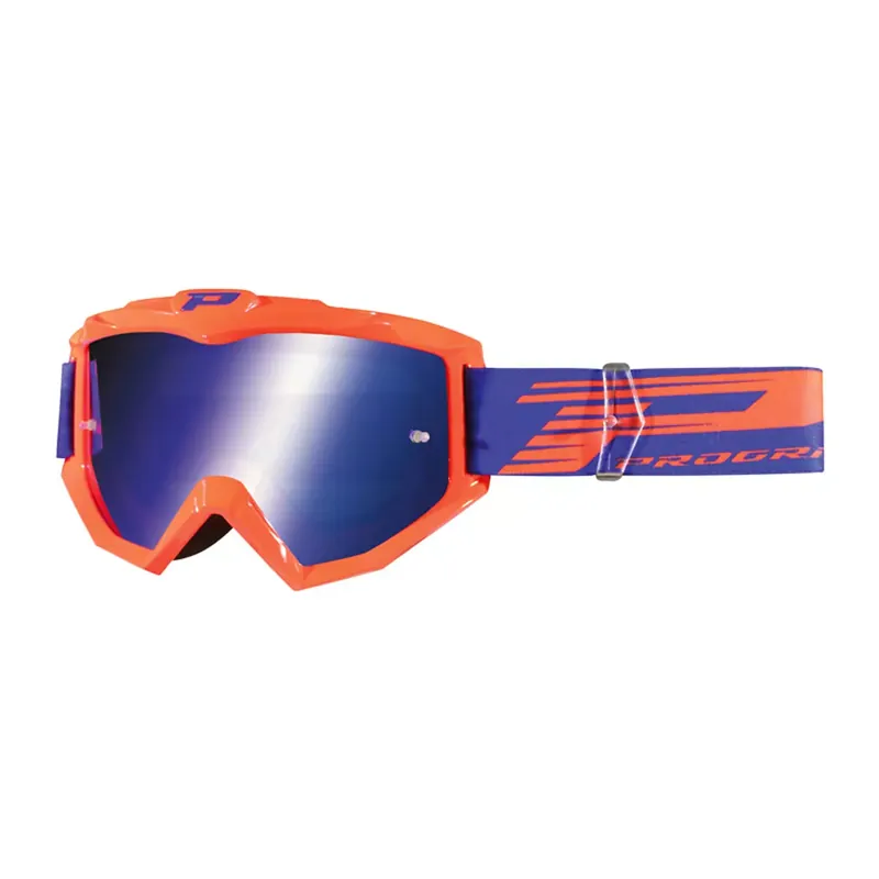 Top Vente Masque / Lunettes Cross – PROGRIP 3201FL Atzaki Orange fluo écran Miroir
