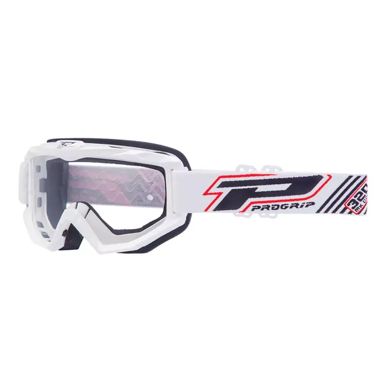 Masque / Lunettes Cross – PROGRIP 3201FR Atzaki Blanc Vente Flash