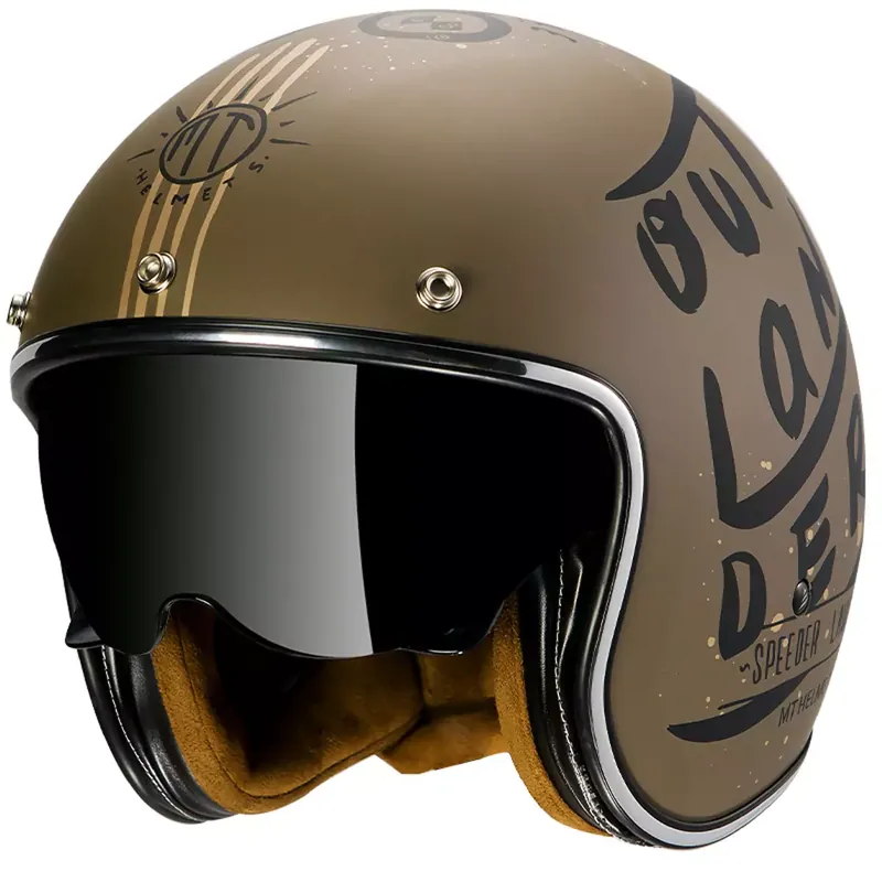 Casque Jet – MT Le Mans 2 SV Outlander Marron Mat XS Soldes