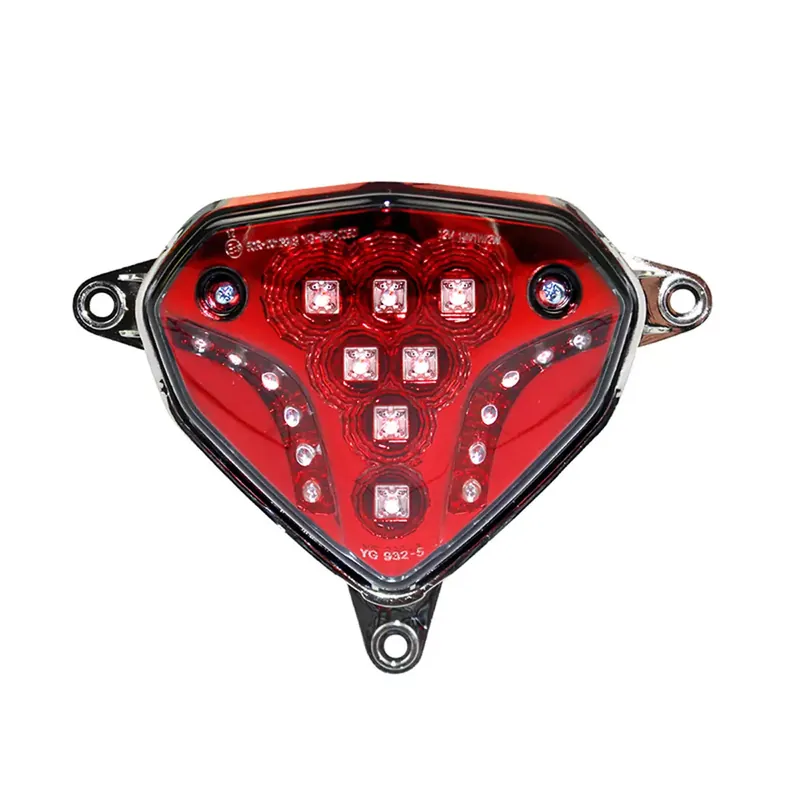 Feu arrière TNT LED MBK Nitro Yamaha Aerox à partir de 2013 rouge (clignotants intégrés) Commander Vite