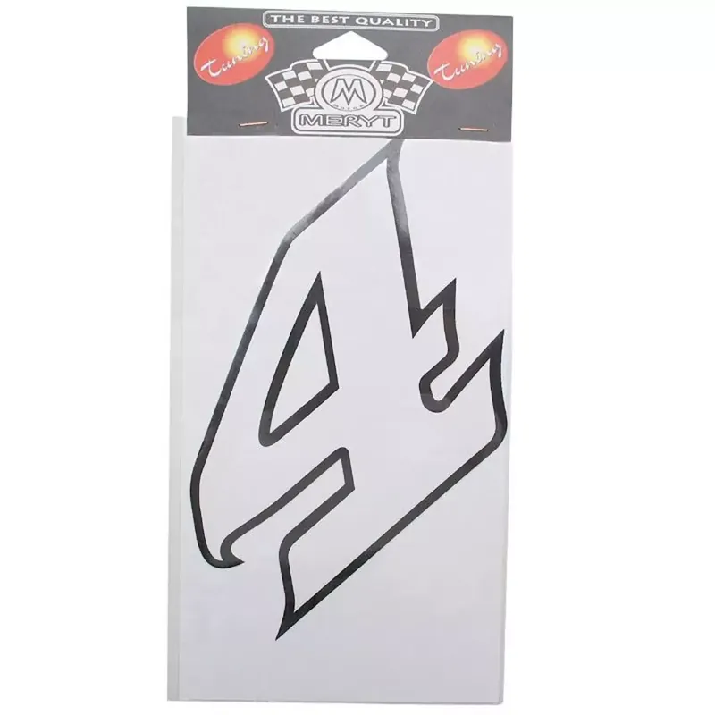 Commande En Gros Autocollant / Sticker – MERYT Numéro 4 Blanc 13cm