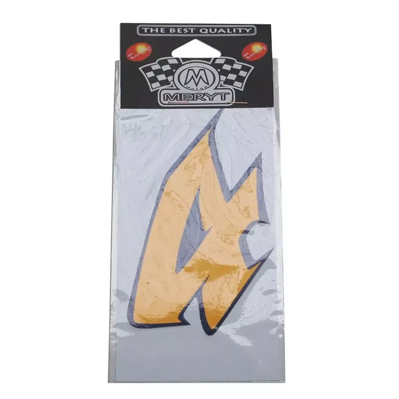Quantité Limitée Autocollant / Sticker – MERYT Numéro 4 Jaune 9cm