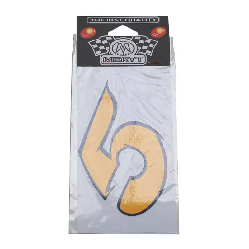 Meilleur Choix Autocollant / Sticker – MERYT Numéro 5 Jaune 9cm