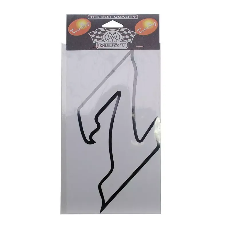 Réduction Autocollant / Sticker – MERYT Numéro 7 Blanc 13cm