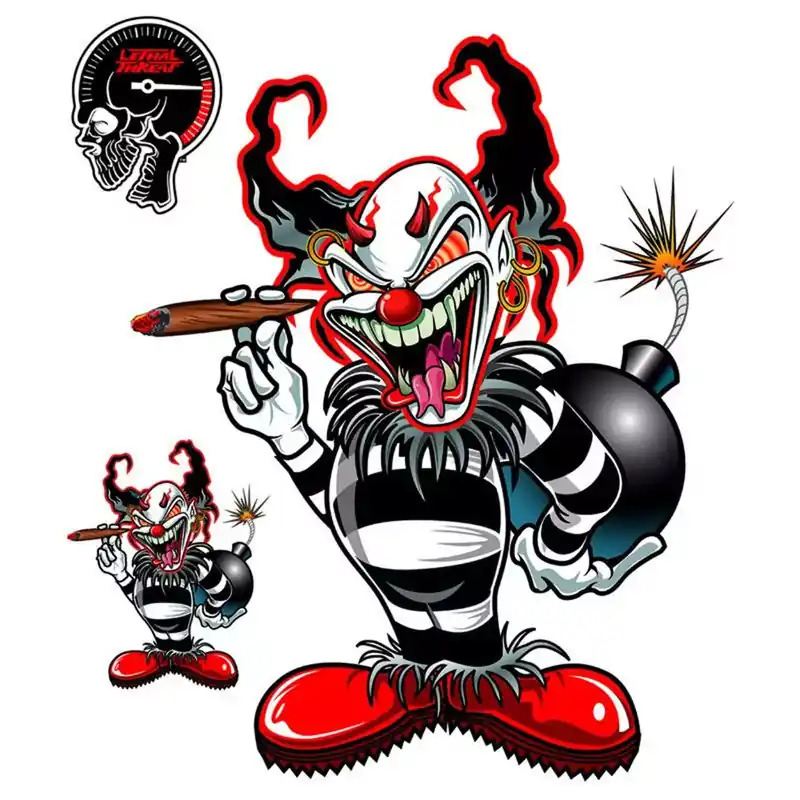 Certifié Autocollant / Sticker – LETHAL THREAT Bomb Clown 15 x 20cm