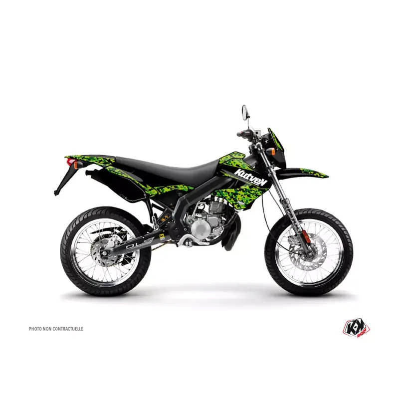 Kit Deco Derbi DRD Xtreme XRace avant 2010 – Kutvek Predator Noir / Vert Offre Du Jour