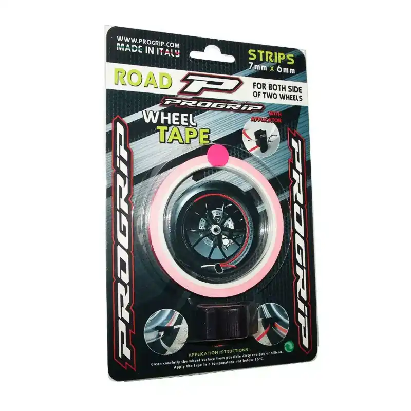Offre Spéciale Liseret / Sticker Jante – 7mm Rose Fluo ProGrip avec applicateur
