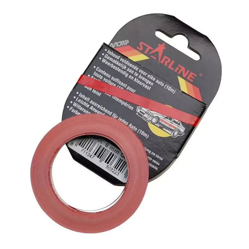 Liseret / Sticker Jante – 6mm Rouge Motip Solidline Marque