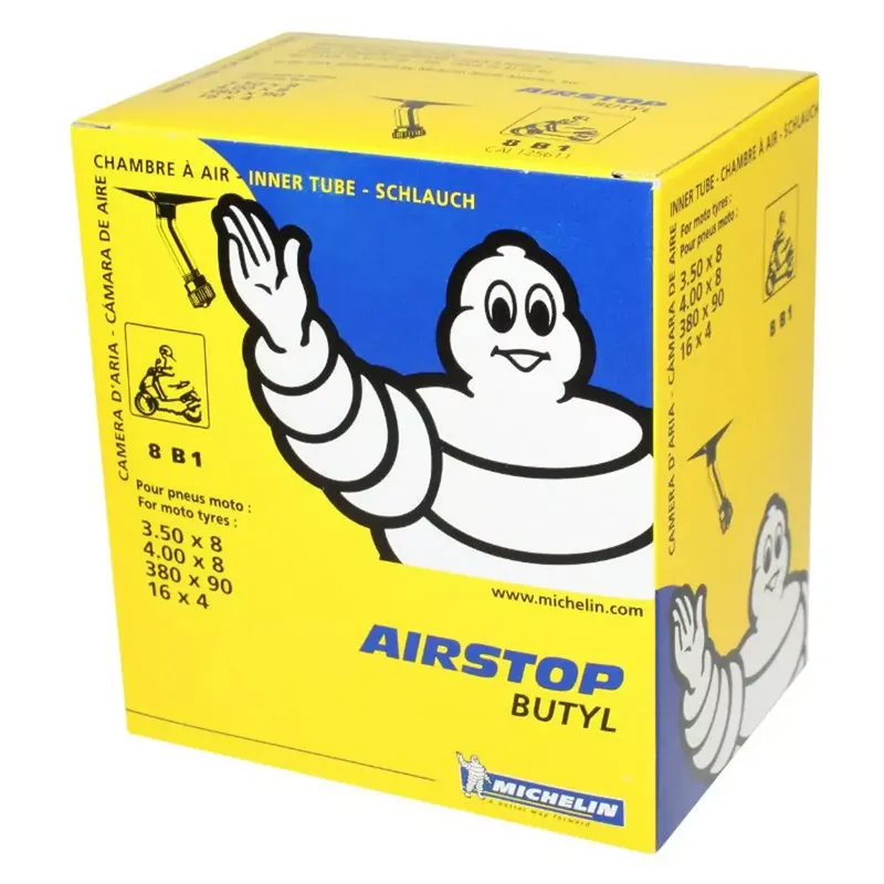 Quantité Limitée Chambre à Air 8 pouces 3.50×8 à 4.00×8 – MICHELIN Valve Coudée 150 degrés