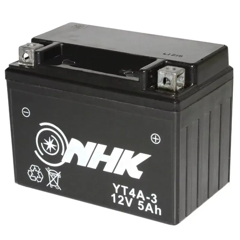 Certifié Batterie 12V 5 Ah NT4A-3 / YT4A-3 – NHK FA Prêt à l'emploi / Sans entretien +D
