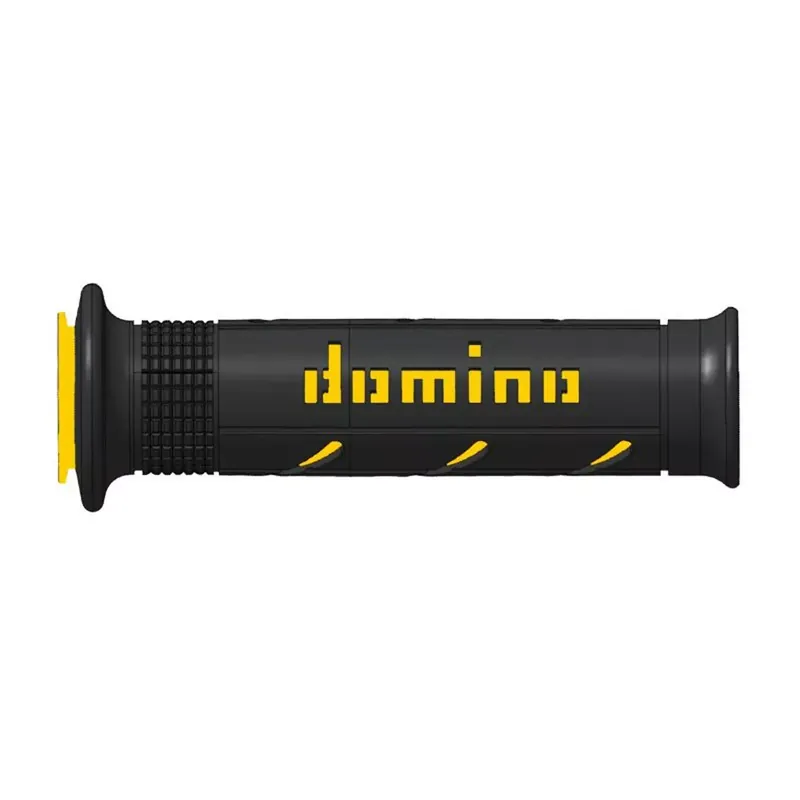 Poignées de Guidon – Domino Moto On Road Open End A250 Noir / Jaune Commander Vite