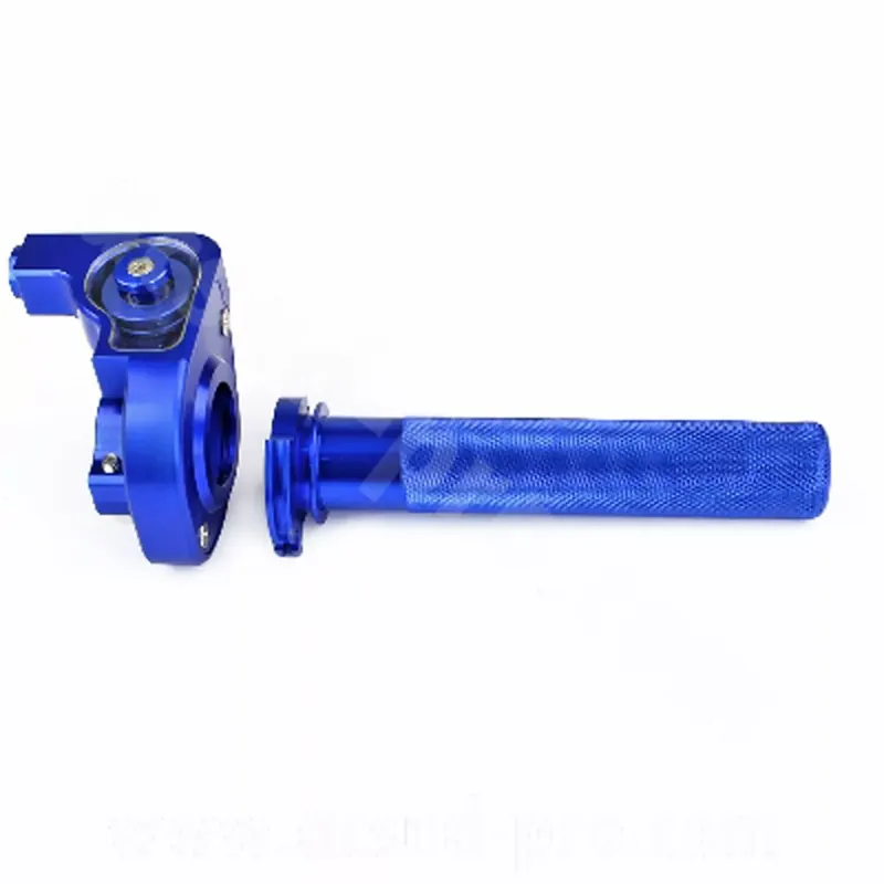Poignée Gaz Tirage rapide 90° – NoEnd Horloger Alu CNC Bleu Anodisé Bon Plan