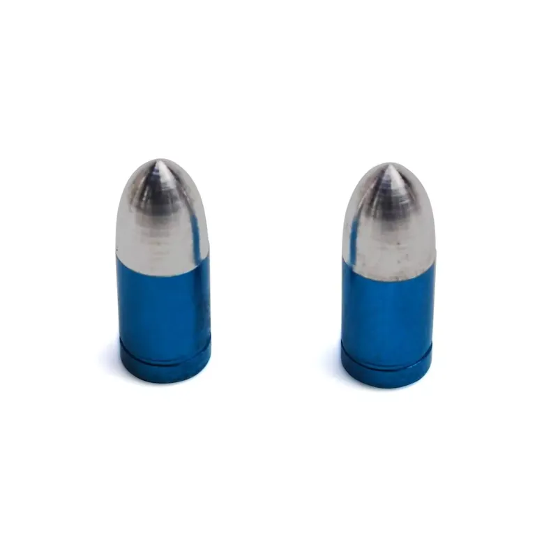 Must-Have Bouchon de Valve Obus – Chromé / Bleu