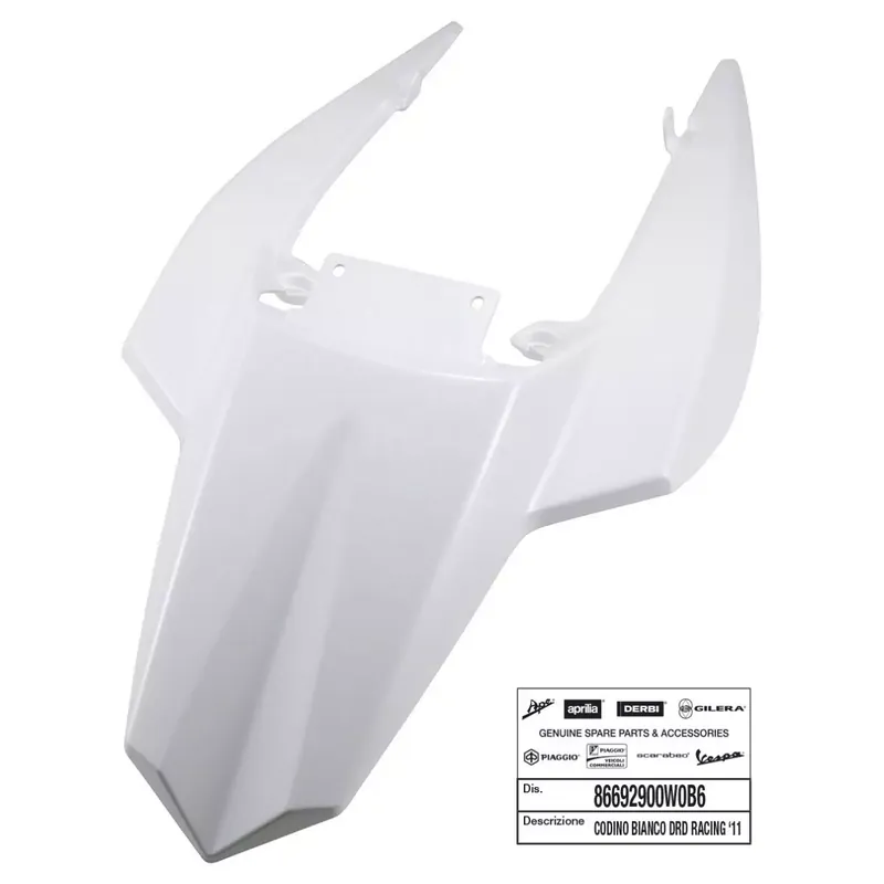 GARDE BOUE/QUEUE ARRIERE ORIGINE DERBI 50 SENDA 2010/2017/GILERA 50 SMT, RCR 2011/2017 BLANC Certifié