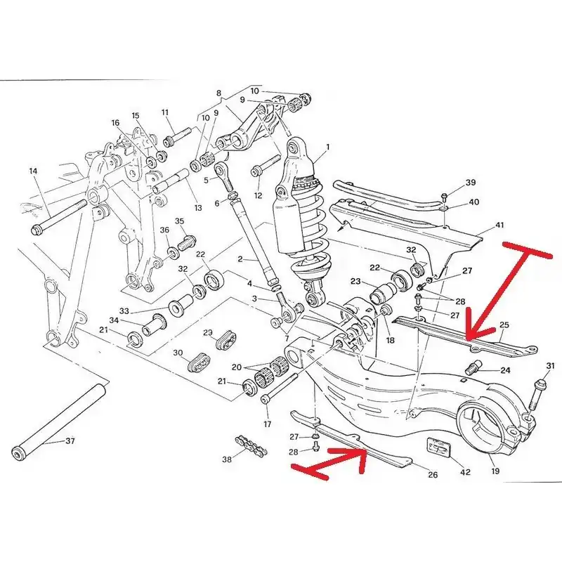 Jusqu&rsquo;à Épuisement Des Stocks PAIRE DE PATIN DE CHAINE DUCATI 748 916 996 998 SBK – NEUF –