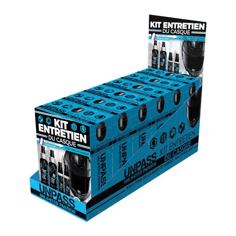 KIT ENTRETIEN CASQUE AVEC PLV Promotion