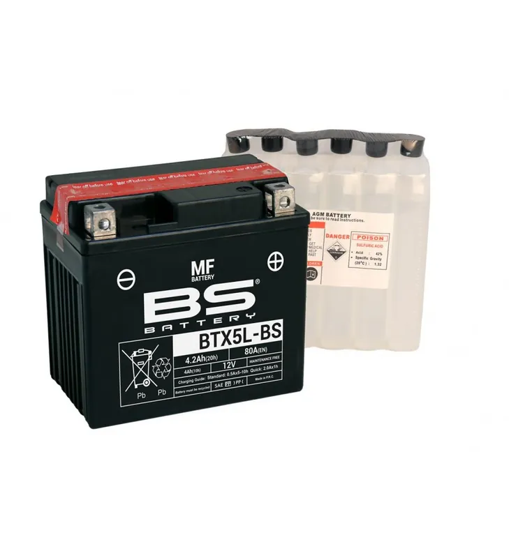 BATTERIE BS BTX5L-BS AVEC PACK ACIDE Acheter Direct