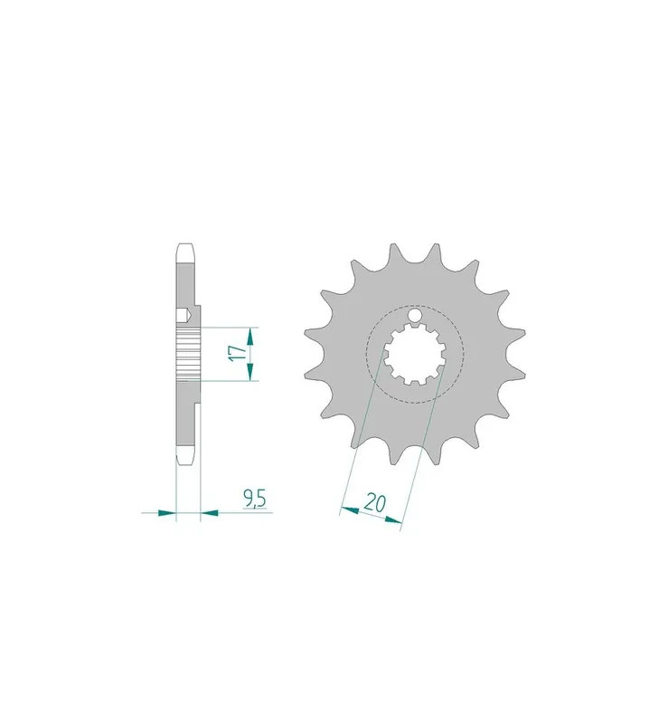 Populaire Pignon AFAM 11 dents acier standard pas 428 type 94202 pour BETA, HUSQVARNA, KTM, RIEJU