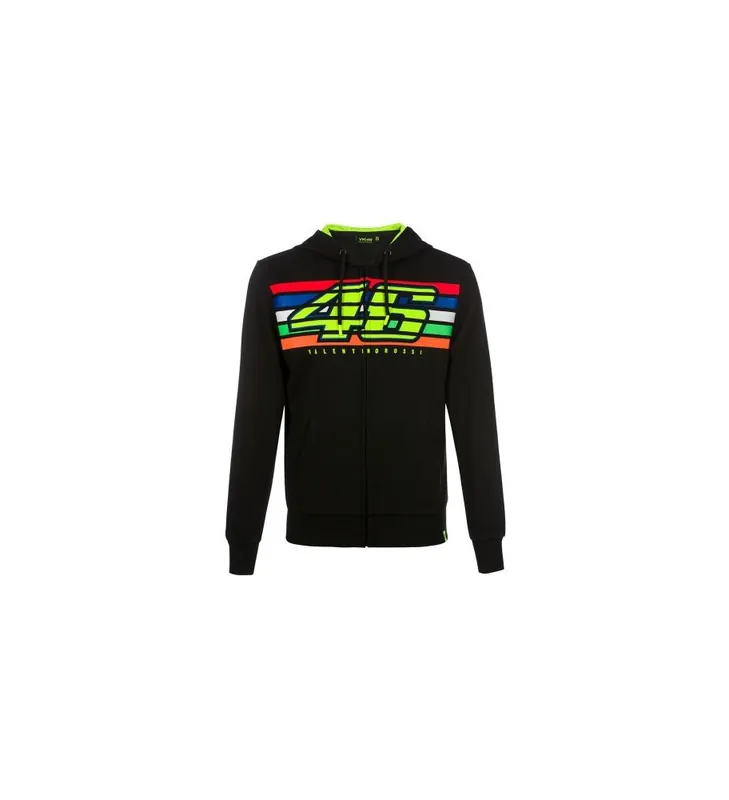 SWEAT ZIPPE RAYURE NOIR VRI46 TAILLE M Jusqu&rsquo;à Épuisement Des Stocks