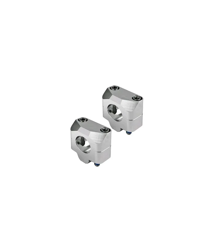 Super Prix PAIRE PONTETS ALU CNC ADAPTATEUR GUIDON 28.6 SILVE