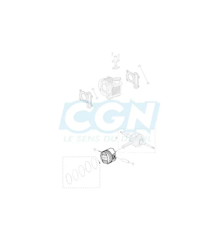 PISTON SCOOTER OEM PEUGEOT KISBEE / DJANGO 4 TEMPS Authentique