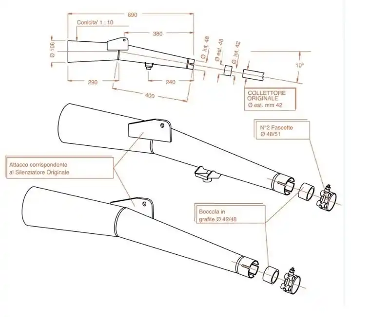 Sito 2 silencieux chromés noir pour Honda pour VF750F Affaire À Saisir