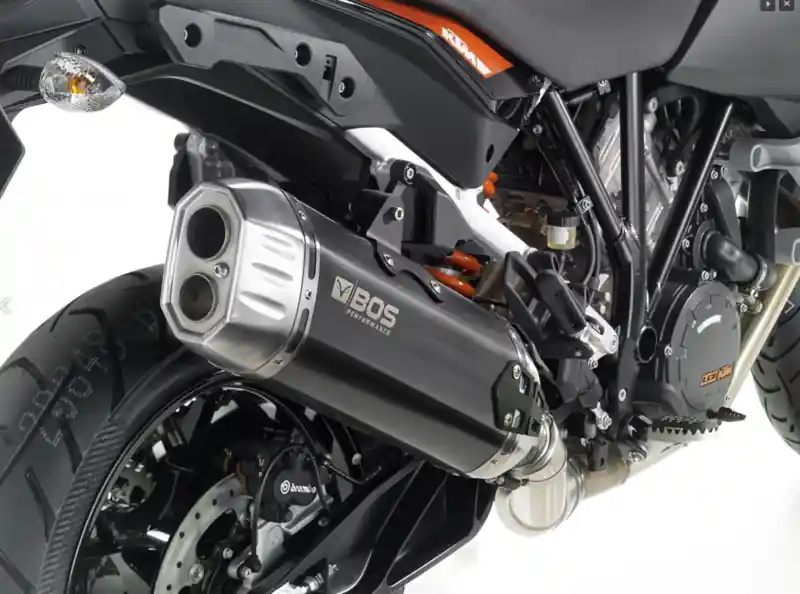 Dernière Chance Bos silencieux DESERTFOX inox look carbone pour KTM 1050 Adventure