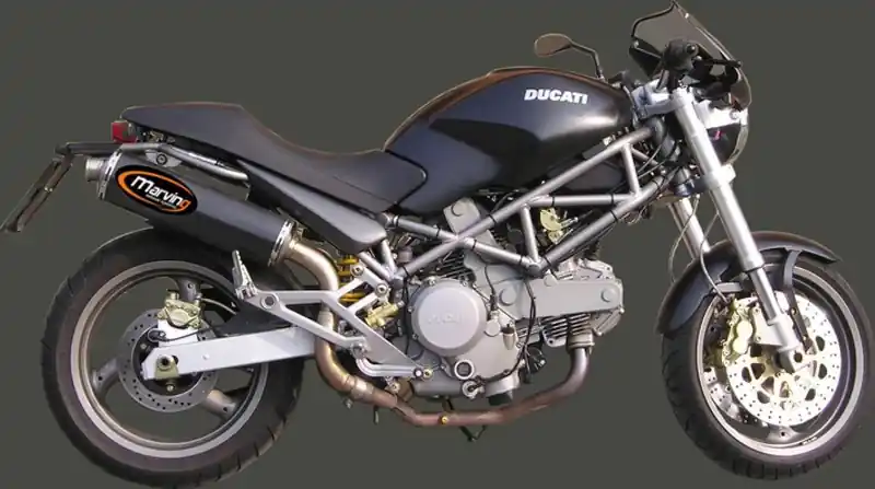 Marving 2 silencieux Superline ovale carbone pour Ducati Monster 900 Vente Directe
