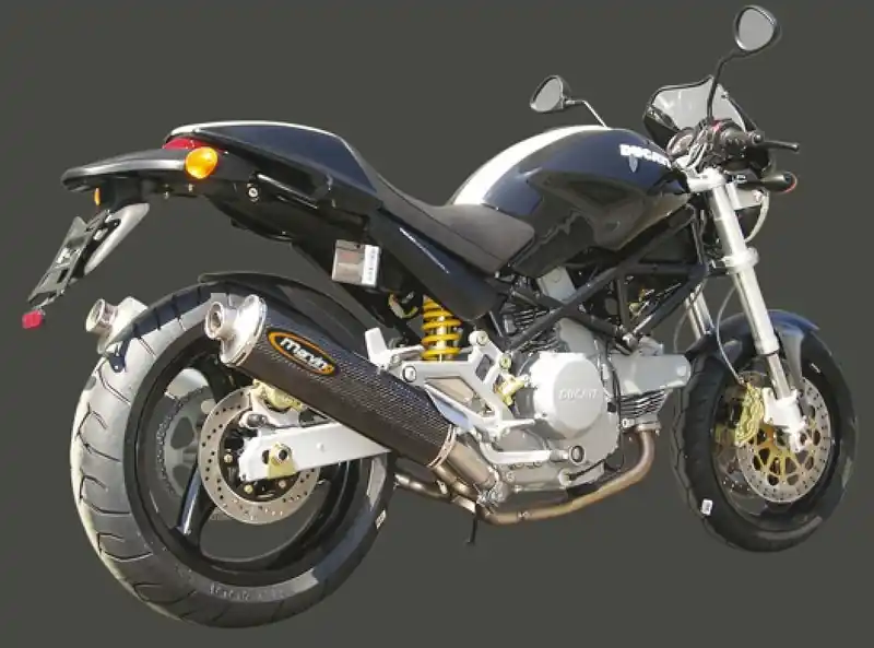 Marving 2 silencieux Superline ovale carbone pour Ducati Monster S4 Offre Limitée