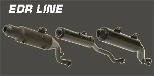 Marving silencieux noir vernis pour Kawasaki KLR 250 kL250D 1984/92 Réduction