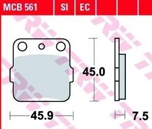 Paire de plaquettes LUCAS étrier AR pour Yamaha YFM250 2008-2012 Commander Maintenant