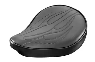 Prix Bas Selle Solo small cuir noir motif Flammes