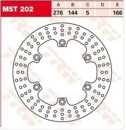 Commander Vite Disque de frein AR Honda XBR500 85-89