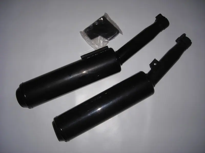 Vente Flash Sito jeu de 2 siencieux chromés noirs pour Yamaha XJ600