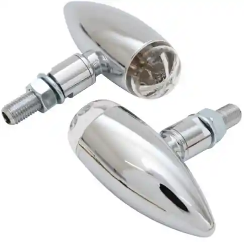 Clignotants Bullet Micro chromés Pas Cher