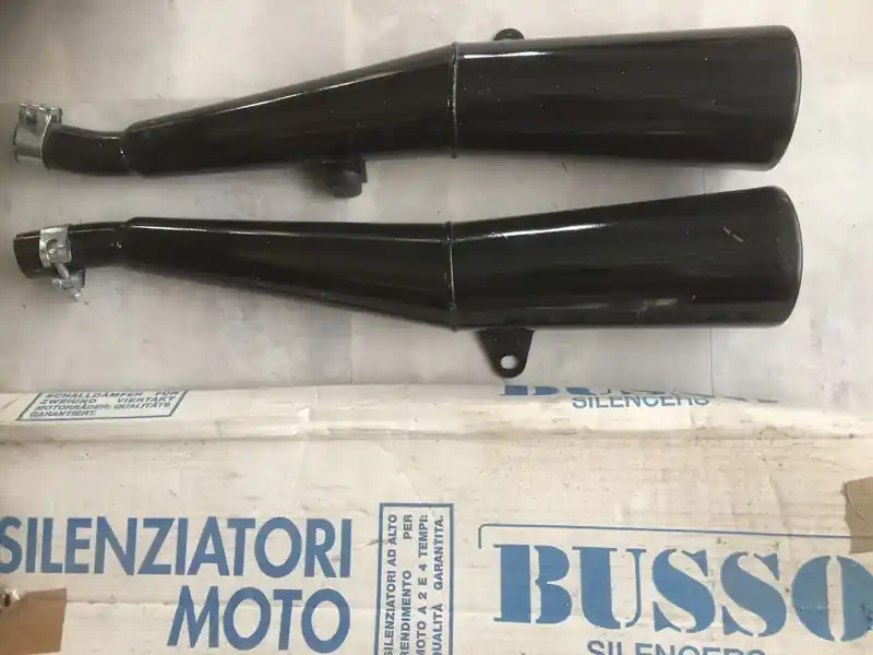 Commande En Gros Busso 2 silencieux chromé noir pour Suzuki GSX550 E/ESD/EF 83/87
