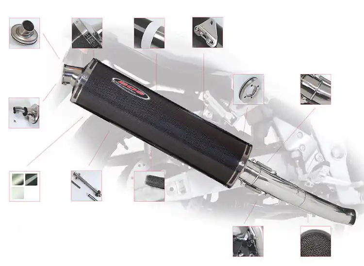 Bos silencieux Ovale 110 carbone pour Honda CBF600 2008/2010 Nouvelle Collection