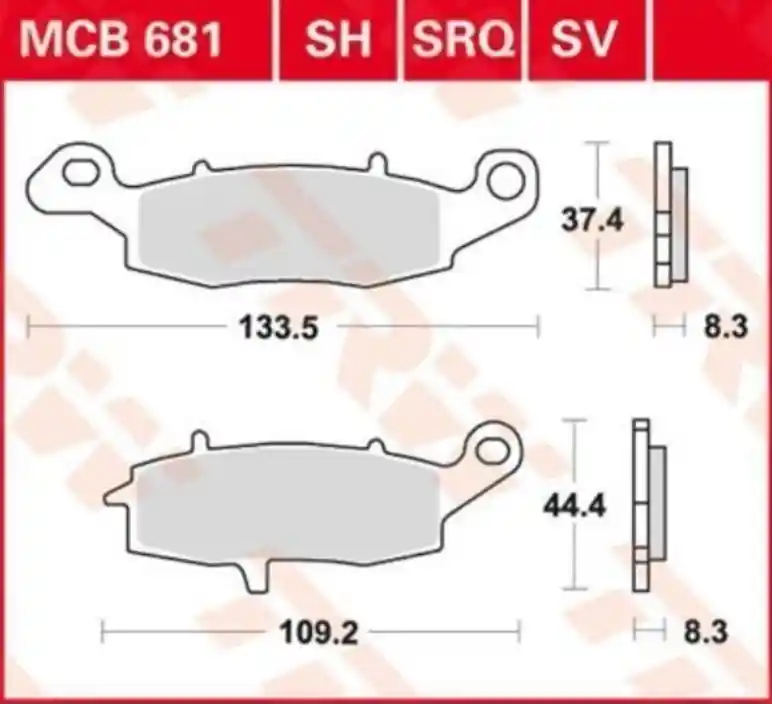 Plaquettes AV Droit pour Suzuki GSX 750 1998-2003 Marque