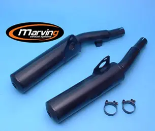 Commander Vite 2 Silencieux Marving chrome noir pour FJ1200 86/87