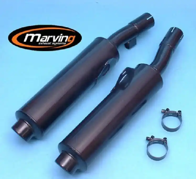 Marving 2 silencieux chromés noir pour GSX600F 88/97 Expédition Rapide