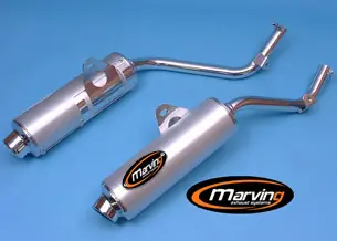 Marving 2 silencieux chrome / alu pour Dominator 650 de 95 à 2000 Meilleur Choix