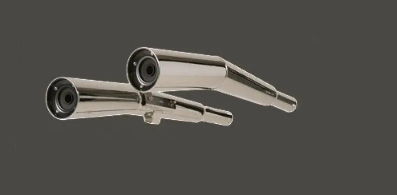 Produit De Marque Marving 2 silencieux chromés pour Kawasaki EN 454 Ltd