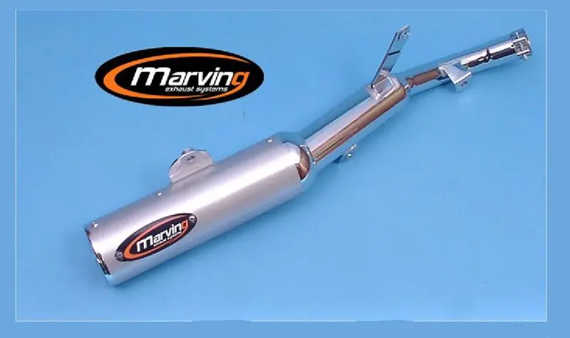 Marving silencieux chrome / alu pour Honda NX 250 MD21 Quantité Limitée