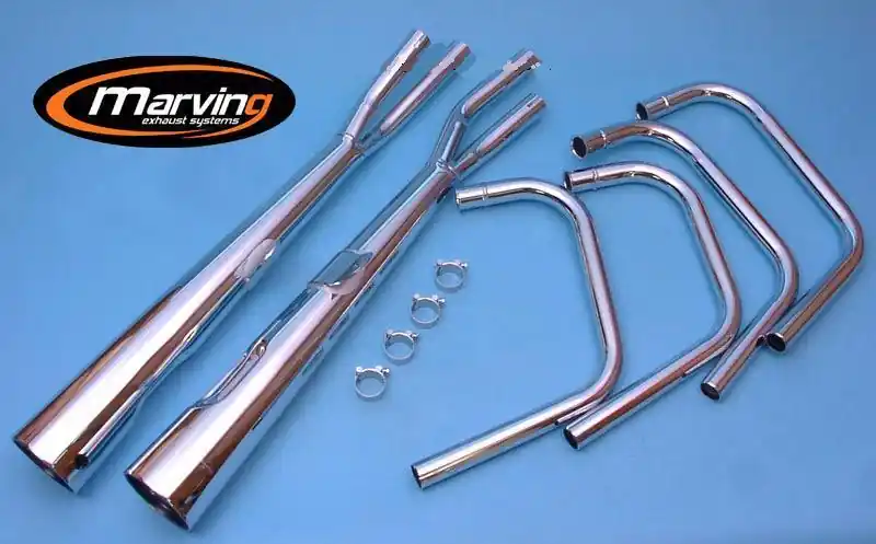 Marving ligne 4 en 2 chromée pour CB 350 Four 73/75 Offre Limitée