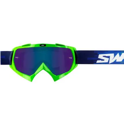 Masque cross SWAP&rsquo;S PIXEL Vert + Ecran Iridium Bleu Dernier Modèle
