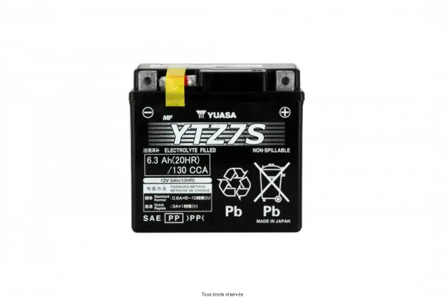 Prix Réduit Batterie YTZ7-S Yuasa fermée sans entretien Gel