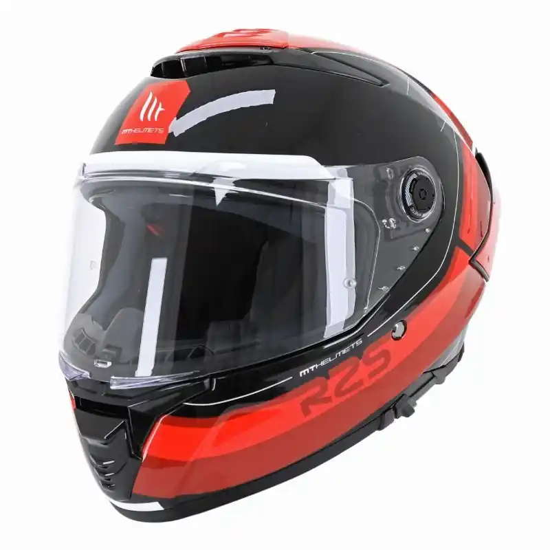 Casque MT THUNDER Noir Rouge Brillant XS – 53/54 cm Super Prix