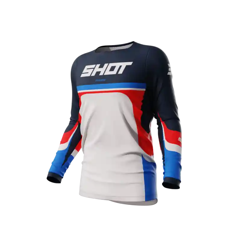 Maillot SHOT 2024 Contact Legend Bleu XS – UK 38 Promotion Saisonnière