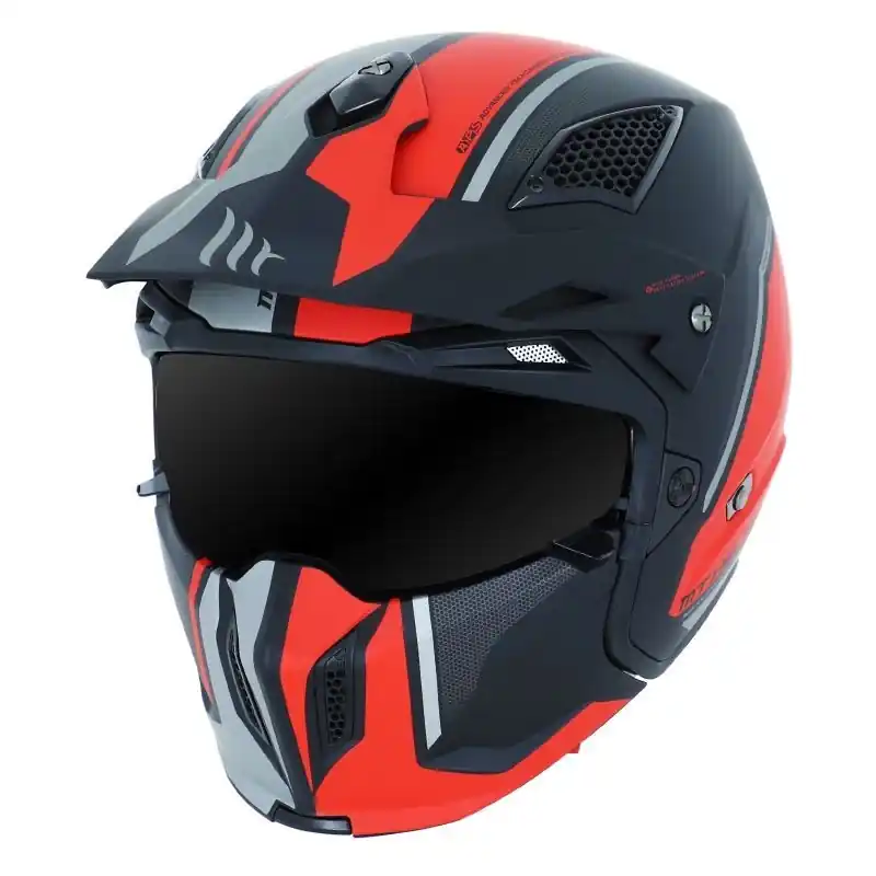 Achetez Aujourd&rsquo;hui Casque MT STREETFIGHTER SV Twin Noir Rouge Mat S – 55/56 cm