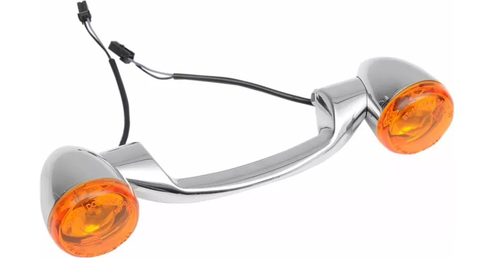 Barre de Clignotants Arrière Style Bullet Chromé Touring Meilleur Choix
